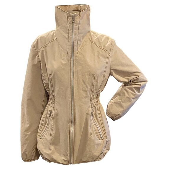 Sonoma Life + Style Spring Jacket Full Zip Nipped In Smock Waist XL Beige #328B - Picture 3 of 12